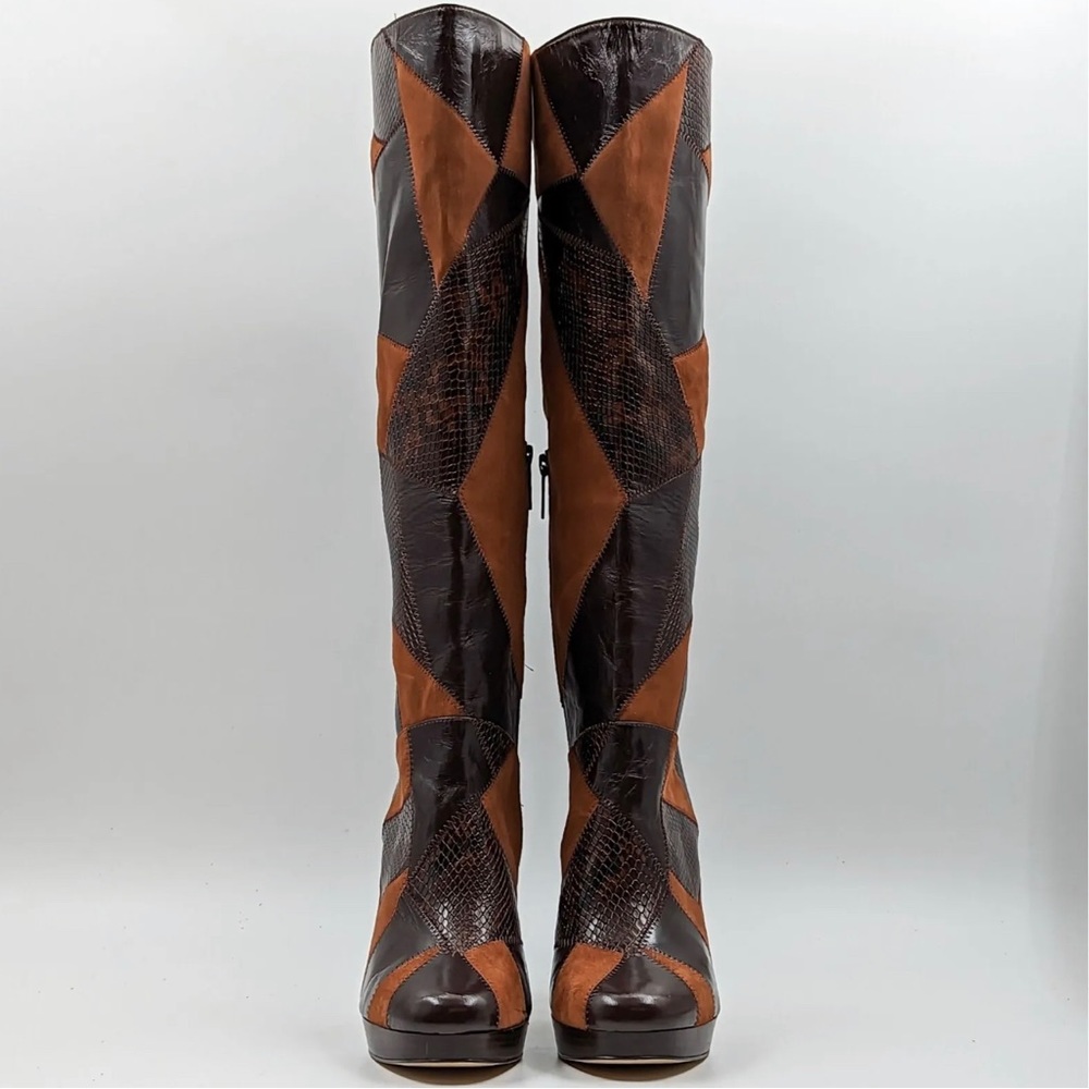 NWT Michael Kors Hanya Patchwork Boot - SZ 10 - Picture 2 of 9